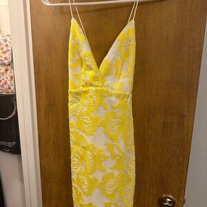 Maeve by Anthropologie Yellow Mini Dress, Size 4.